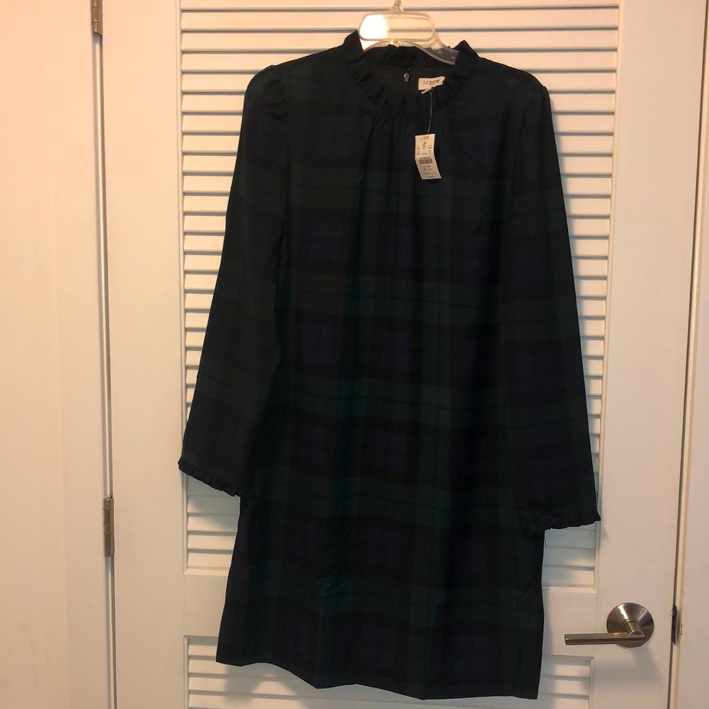 NWT J. Crew Factory Ruffleneck Dress